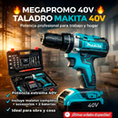 Taladro Atornillador de Impacto Inalámbrico Makita® + Maletín + 24 Accesorios + 2 Baterías 40V