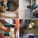 Taladro Atornillador de Impacto Inalámbrico Makita® + Maletín + 24 Accesorios + 2 Baterías 40V